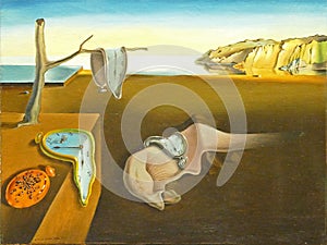 Photo of the famous original by Salvador Dali: `The Persistence of Memory`. Frameless.