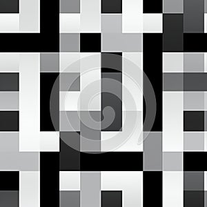 Pixelated Abstraction: Exploring Archetypal Symbols In Black And White photo