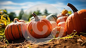 A photo featuring vibrant pumpkins.