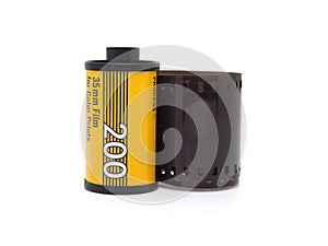 Photo film roll isolate on white