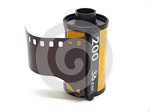 Photo film roll isolate on white