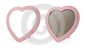 Photo frame on isolated background with clipping path. Cute picture border for montage or your design