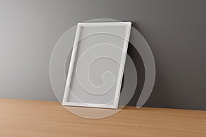 Photo Frame Mockup againsta a wall - 3D Illustration