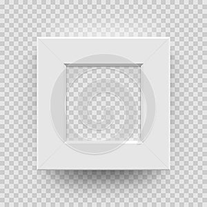 Photo frame picture photoframe white 3D vector square model