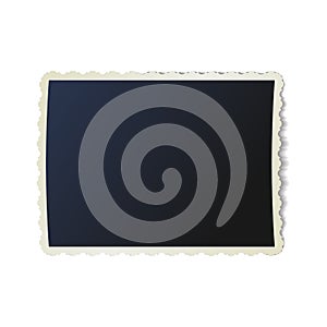 Photo frame in realistic style on white background