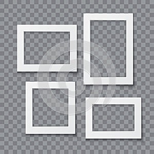 Photo frame vector realistic illustration