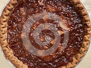 Fresh Apple Pie Dessert Ready for Serving