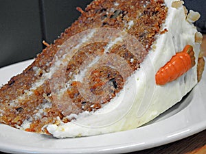 Delicious freshly baked cooking carrot cake slice homemade baking