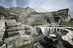 Ruins of Miletus ancient city theaterRuins of Miletus ancient city theater photo