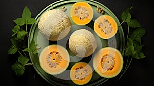 Photo of Galia Melon taken from the top