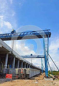 This is a photo of the gantry portal for lifting girders