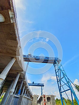 This is a photo of the gantry portal for lifting girders