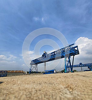 This is a photo of the gantry portal for lifting girders