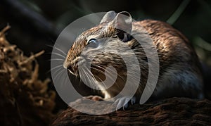 photo of gerbil rodent in its natural habitat. Generative AI