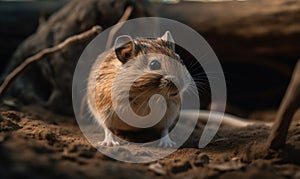 photo of gerbil rodent in its natural habitat. Generative AI