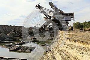 Photo of a giant quarry excavator