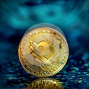 Photo Golden Bitcoins new virtual money