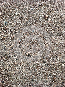 Photo of gravel and sand used as material for cementing roads