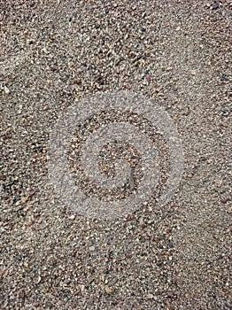 Photo of gravel and sand used as material for cementing roads