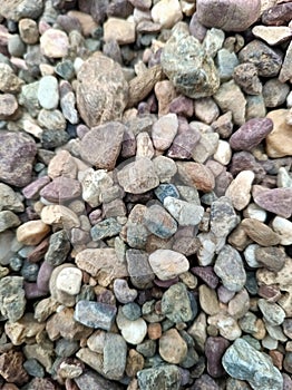 Photo of gravel and sand used as material for cementing roads