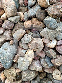 Photo of gravel and sand used as material for cementing roads