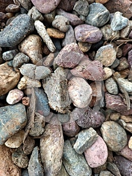 Photo of gravel and sand used as material for cementing roads