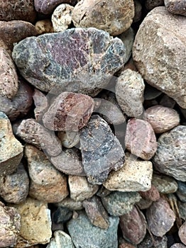 Photo of gravel and sand used as material for cementing roads