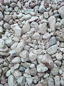 Photo of gravel and sand used as material for cementing roads