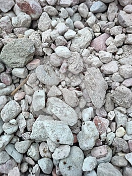 Photo of gravel and sand used as material for cementing roads