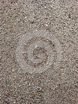 Photo of gravel and sand used as material for cementing roads