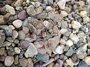 Photo of gravel and sand used as material for cementing roads