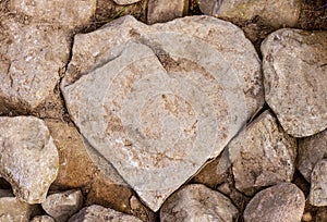 Heart shaped stone