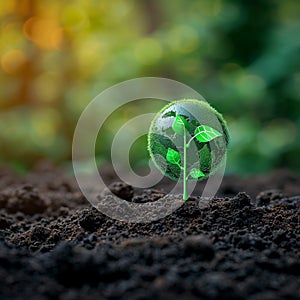 Photo Green initiative Planting trees signifies efforts to reduce CO2 emissions