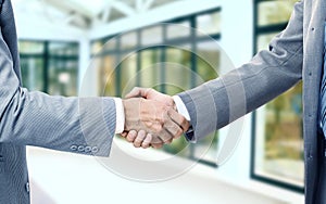 Photo of handshake of business partners photo