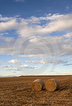 Photo of hay bale in rural Colorado