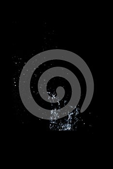 Photo High Speed Water Splash or splat at Black background, for your design element