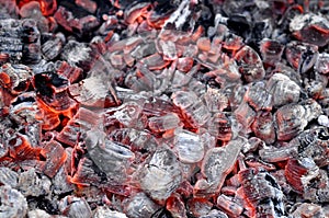 Photo Of Hot Sparking Live Coals Burning