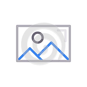 Photo vector  flat color icon