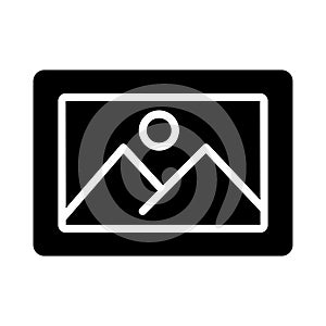 Photo vector glyph flat icon