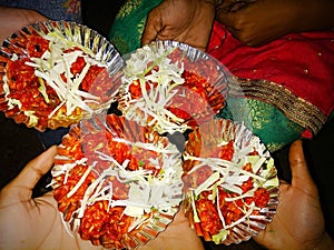 Photo of an indian street food .