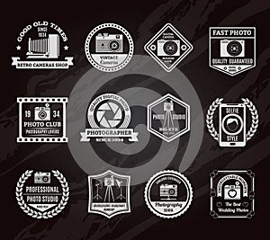 Photo Industry Chalkboard Emblems Set