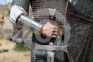 Photo of knight with sword