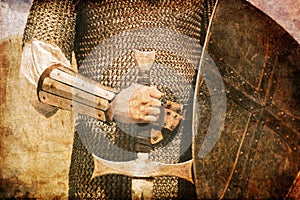 Photo of Knight and sword.