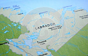 A photo of Labrador on a map