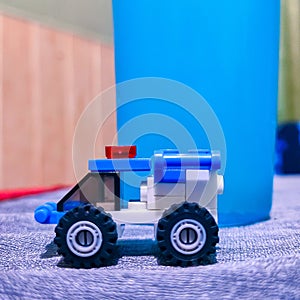 This is a photo of a Lego toy car
