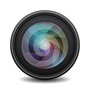 Photo Lens isolated on white background