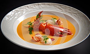 The photo of the Lobster bisque