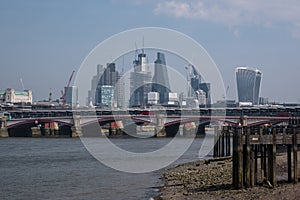 Photo of London skyline showing buildings at 20 Fenchurch Street `Walkie Talkie Building` and 122 Leadenhall Street photo