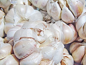 Photo of lots of garlic placed