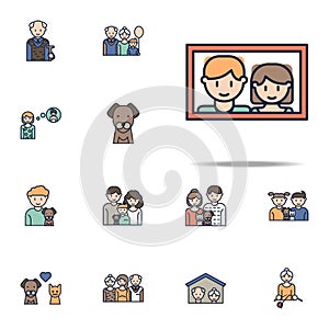 photo of lovers cartoon icon. Family icons universal set for web and mobile